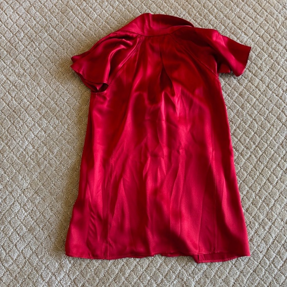 Paul and Joe Red Silk top with Bow size 1 - Picture 4 of 6